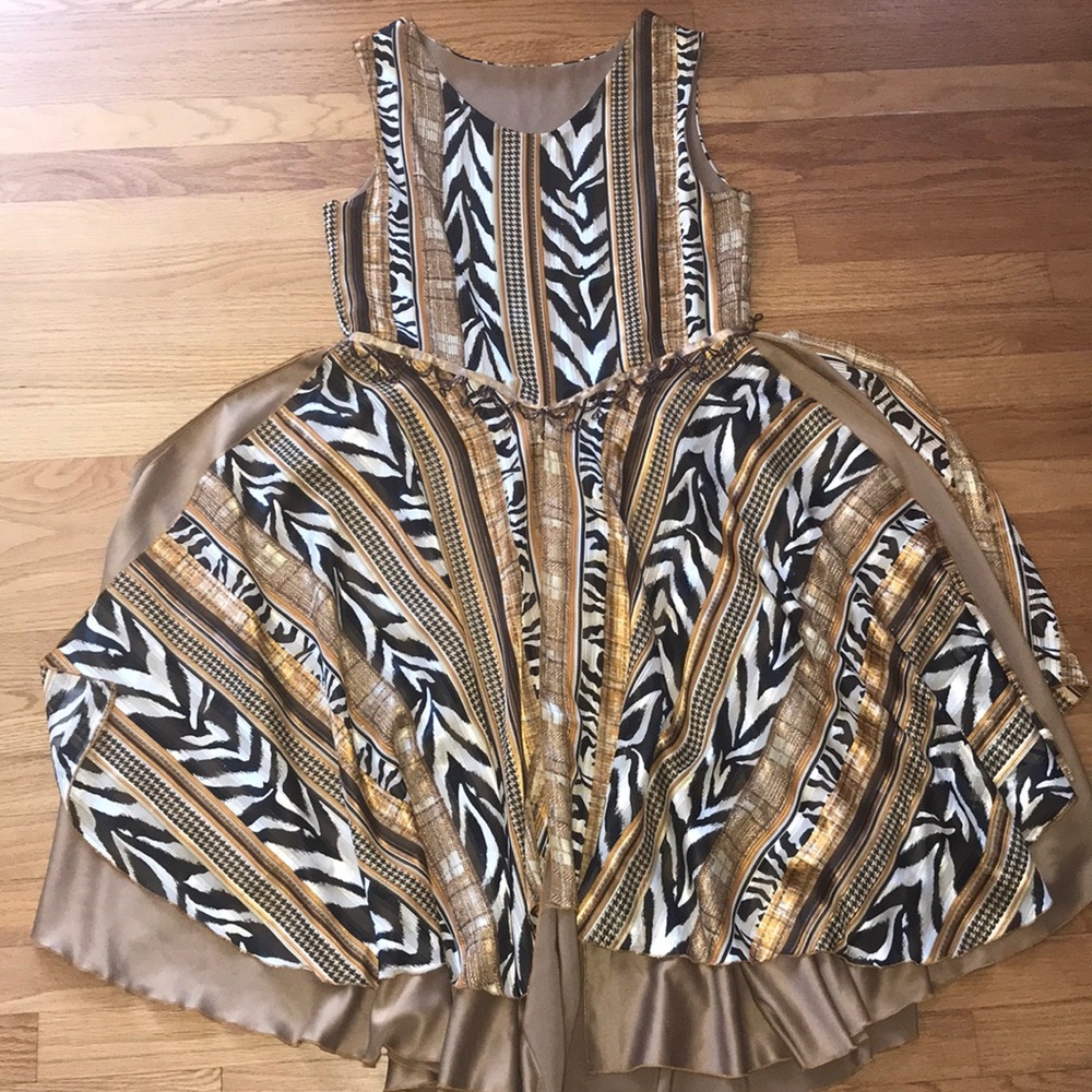 Golden Copper Fit and Flare Top